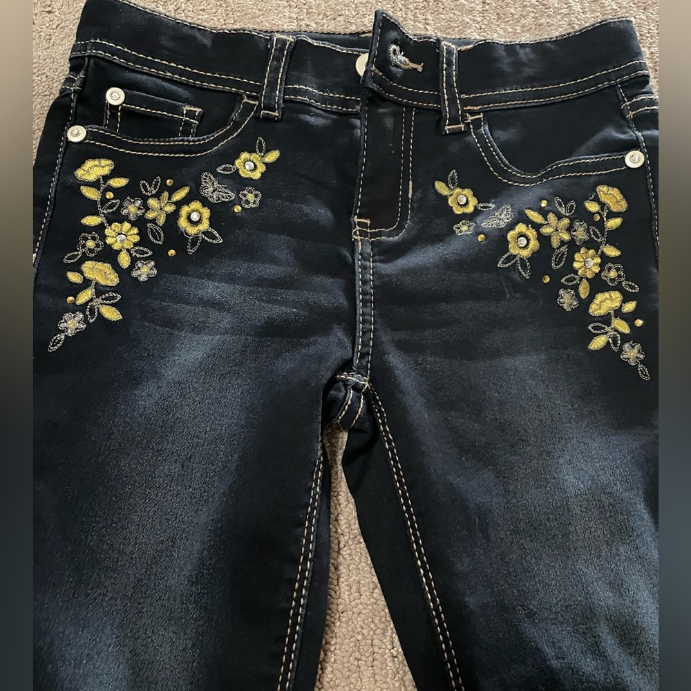 Wonder Nation Embroidered Floral Jean